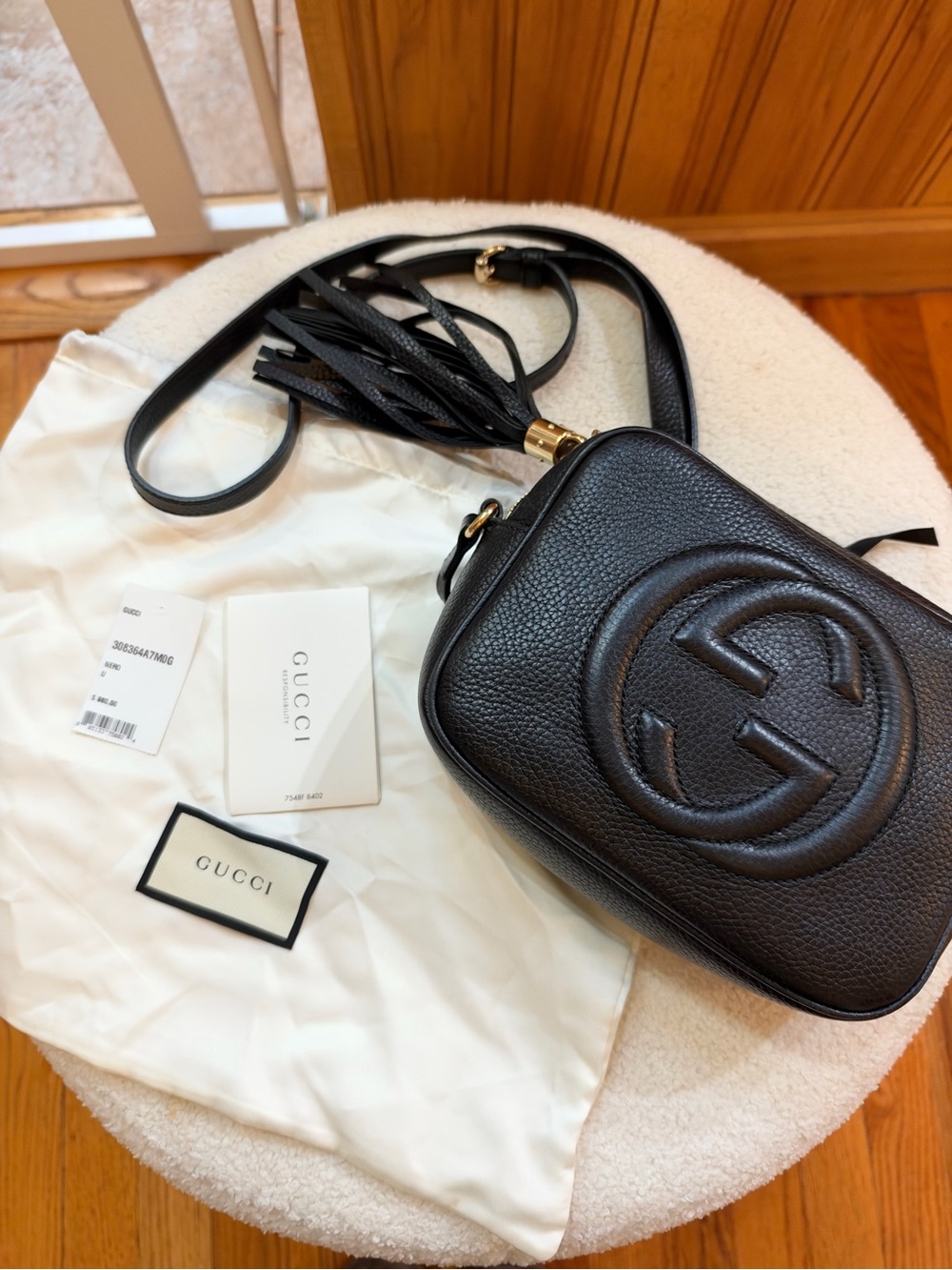 Gucci Soho Disco Black Leather Crossbody Bag